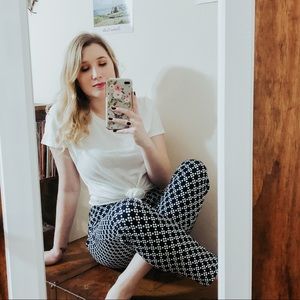 Navy Petite Ankle Pants